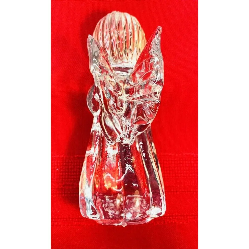 Vintage Christmas Nativity Angel Crystal Figurine Sculpture Brilliant 4